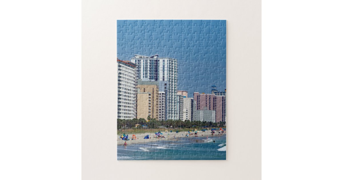 Myrtle Beach Hotels Photo Jigsaw Puzzle Zazzle