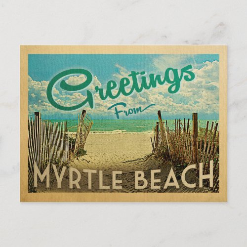 Myrtle Beach Postcard Vintage Travel