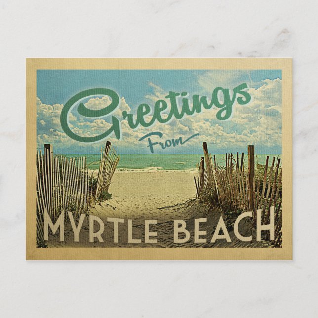 Myrtle Beach Postcard Vintage Travel (Front)