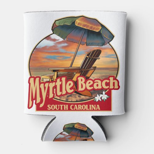 Myrtle Beach SC Beach Scene Design Can Cooler