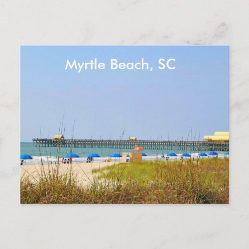 Myrtle Beach SC Postcard Photography Beach Scene Postcard