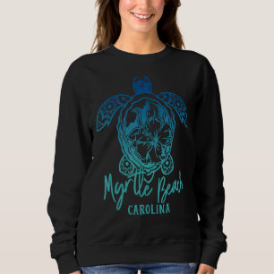 Myrtle Beach Sea Turtles Carolina Turtle And Flowe Sweatshirt