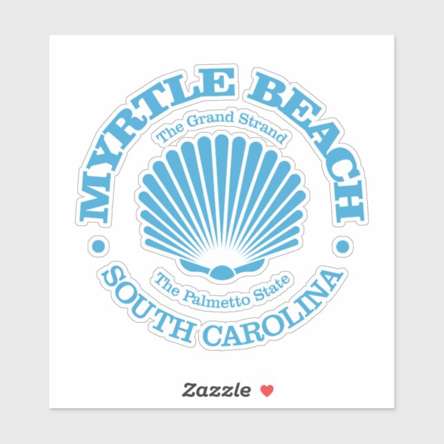 Myrtle Beach (seashell) Sticker (Sheet)