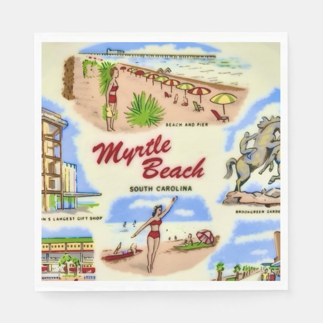 Myrtle Beach Sites  Napkins (Front)