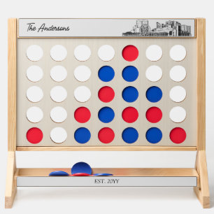 Myrtle Beach Skyline Personalized Lawn Game Fast Four