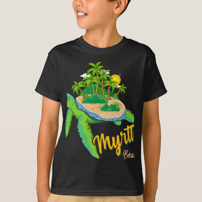 Myrtle Beach South Carolina Beach Turtle Sea Ocean T-Shirt (Front)