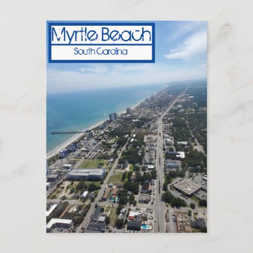 Myrtle Beach South Carolina Beach View Postcard