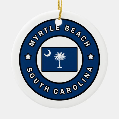 Myrtle Beach South Carolina Ceramic Ornament