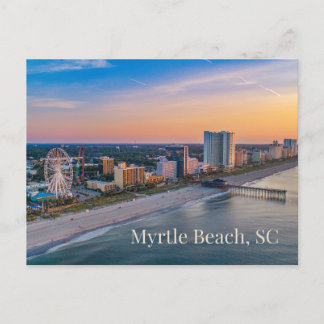 Myrtle Beach, South Carolina City Beach View Postcard