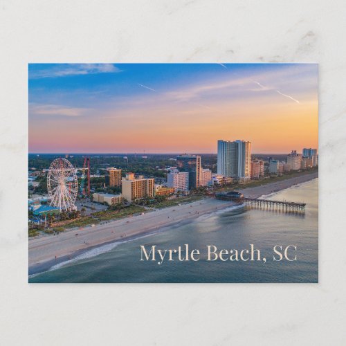 Myrtle Beach South Carolina City Beach View  Postcard