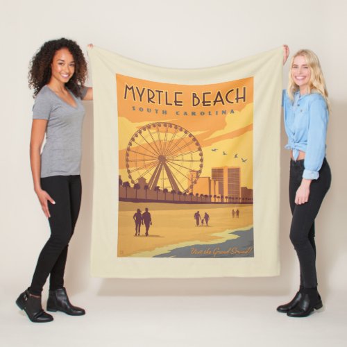 Myrtle Beach  South Carolina Fleece Blanket