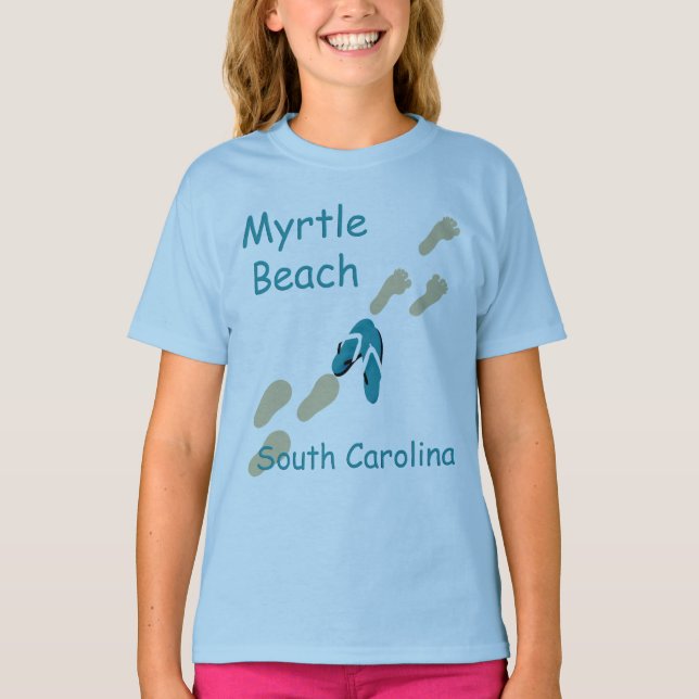 Myrtle Beach, South Carolina Flip-Flops T-Shirt (Front)