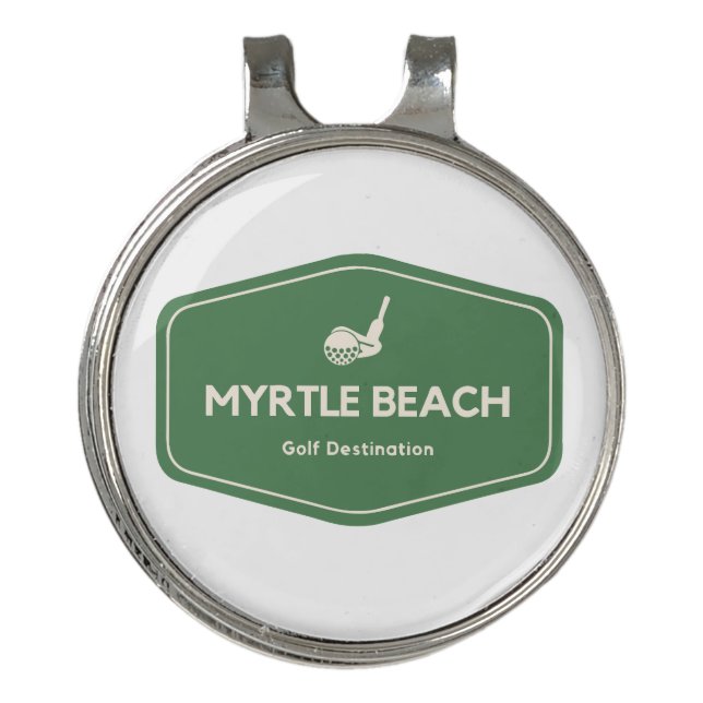 Myrtle Beach South Carolina Golf Destination Golf Hat Clip (Front)