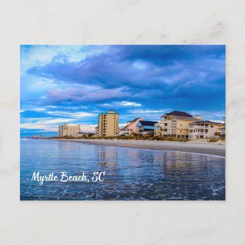 Myrtle Beach South Carolina Ocean Beach View  Postcard