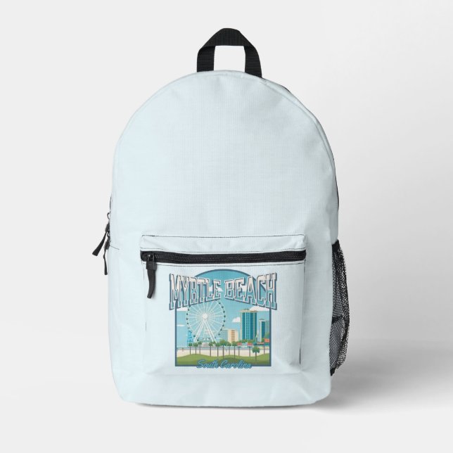 Myrtle Beach, South Carolina Printed Backpack (Front)