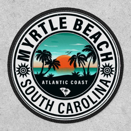 Myrtle Beach South Carolina Retro Sunset Souvenirs Patch