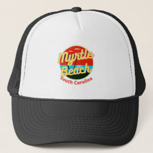Myrtle Beach South Carolina Retro Sunset Trucker Hat