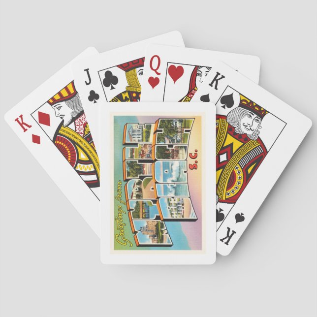 Myrtle Beach South Carolina SC Vintage Postcard- Poker Cards (Back)