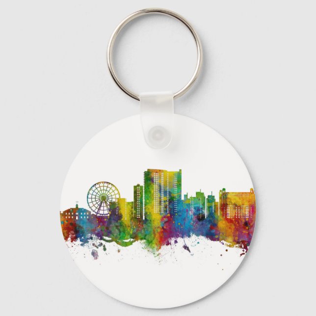 Myrtle Beach South Carolina Skyline Keychain (Front)