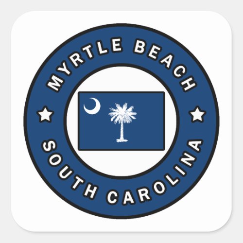 Myrtle Beach South Carolina Square Sticker