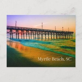 Myrtle Beach, South Carolina Sunset at the Pier Postcard
