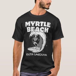 MYRTLE BEACH SOUTH CAROLINA Surf Retro Wave Vintag T-Shirt