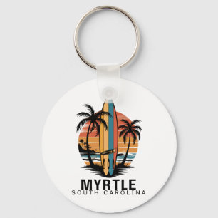 Myrtle Beach South Carolina Surfing Surfer _1 Keychain