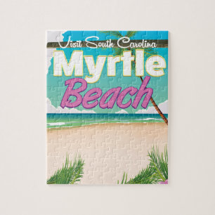 Myrtle Beach South Carolina travel poster Jigsaw Puzzle