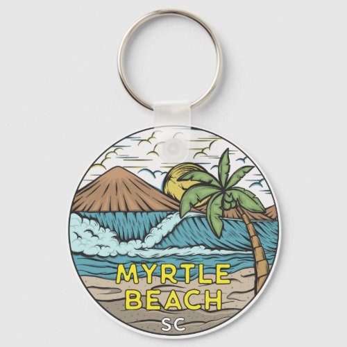 Myrtle Beach South Carolina Vintage  Keychain
