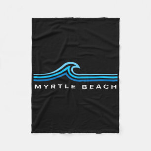 Myrtle Beach South Carolina Waves Mens Womens Boys Fleece Blanket