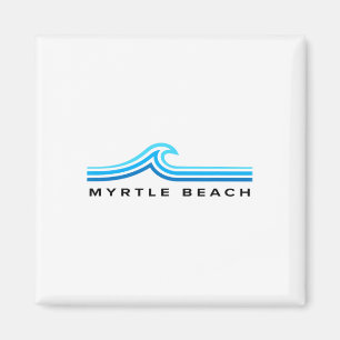 Myrtle Beach South Carolina Waves Mens Womens Boys Magnet