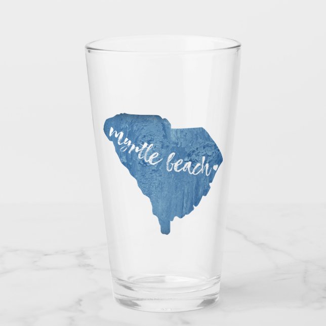 Myrtle Beach South Carolina Wood Grain Glass (Front)