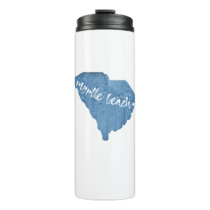 Myrtle Beach South Carolina Wood Grain Thermal Tumbler