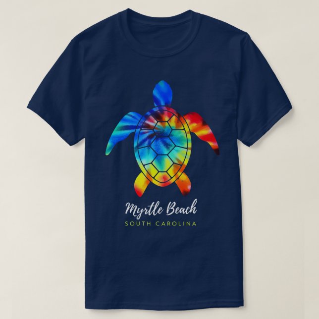 Myrtle Beach South olina Sea Turtle Tie Dye T-Shirt (Design Front)