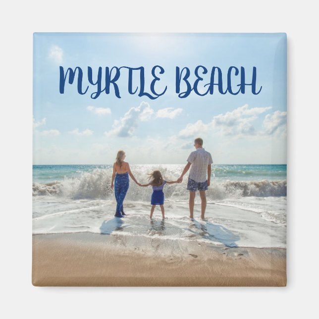 Myrtle Beach Souvenir Sand and Surf with Family Magnet (Front)