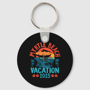 Myrtle Beach Vacation 2025 Souvenir Matching Famil Keychain