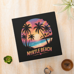 Myrtle Beach Vacation Surfer 3 Ring Binder