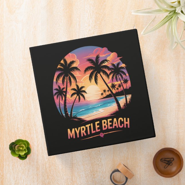 Myrtle Beach Vacation Surfer  3 Ring Binder (In Situ)