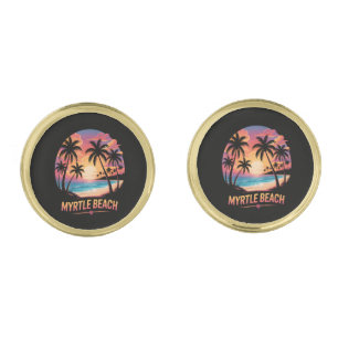 Myrtle Beach Vacation Surfer Cufflinks