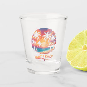 Myrtle Beach Vacation Surfer Shot Glass