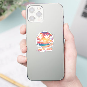 Myrtle Beach Vacation Surfer  Sticker
