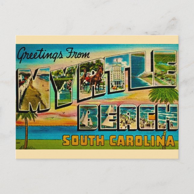 Myrtle Beach Vintage Greeting Postcard (Front)