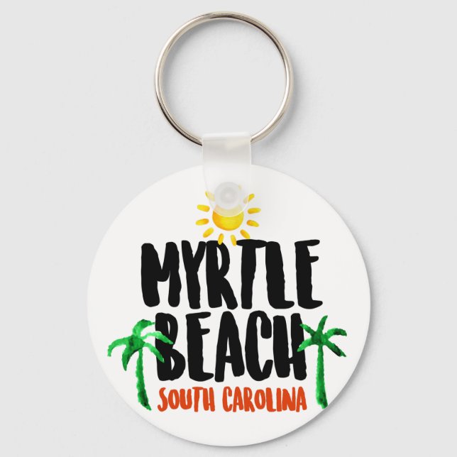 Myrtle Beach Watercolor Keychain (Front)
