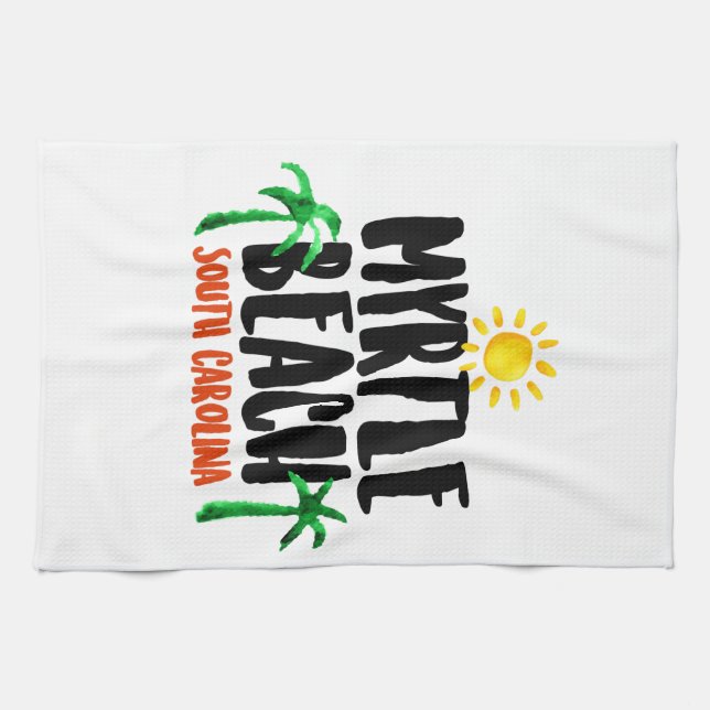Myrtle Beach Watercolor Towel (Horizontal)