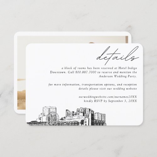 Myrtle Beach Wedding Hotel Room Block Details Enclosure Card