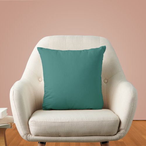 Myrtle Green Solid Color  Throw Pillow