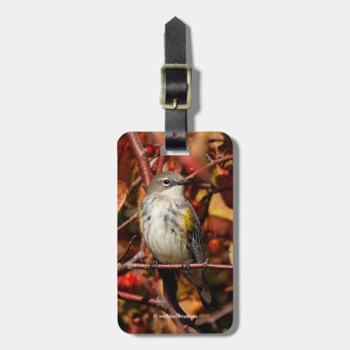 Myrtle Yellow_Rumped Warbler in the Tree Luggage Tag