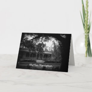Myrtles Plantation in black and white Card