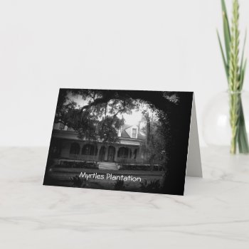 Myrtles Plantation In Black And White Card by forgetmenotphotos at Zazzle