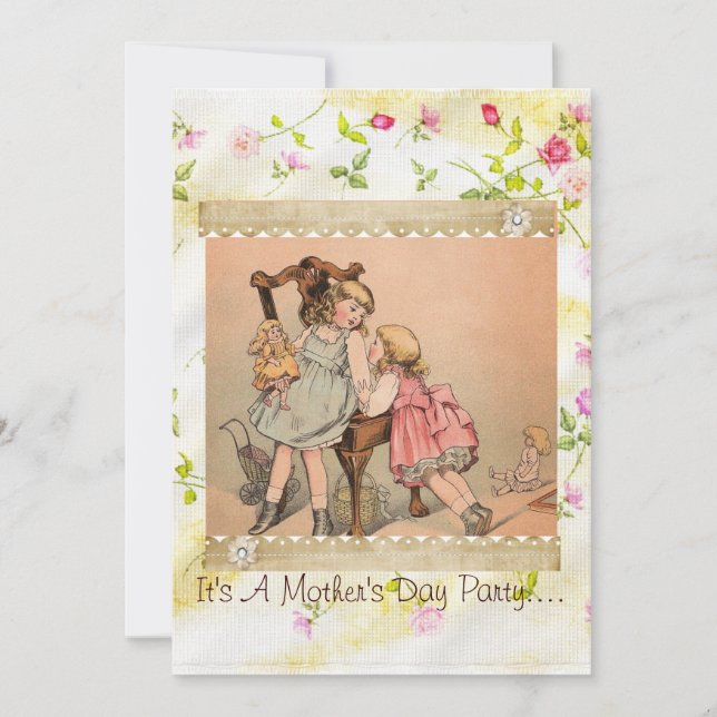 Mys Rosebud Mother's Day invitation (Front)